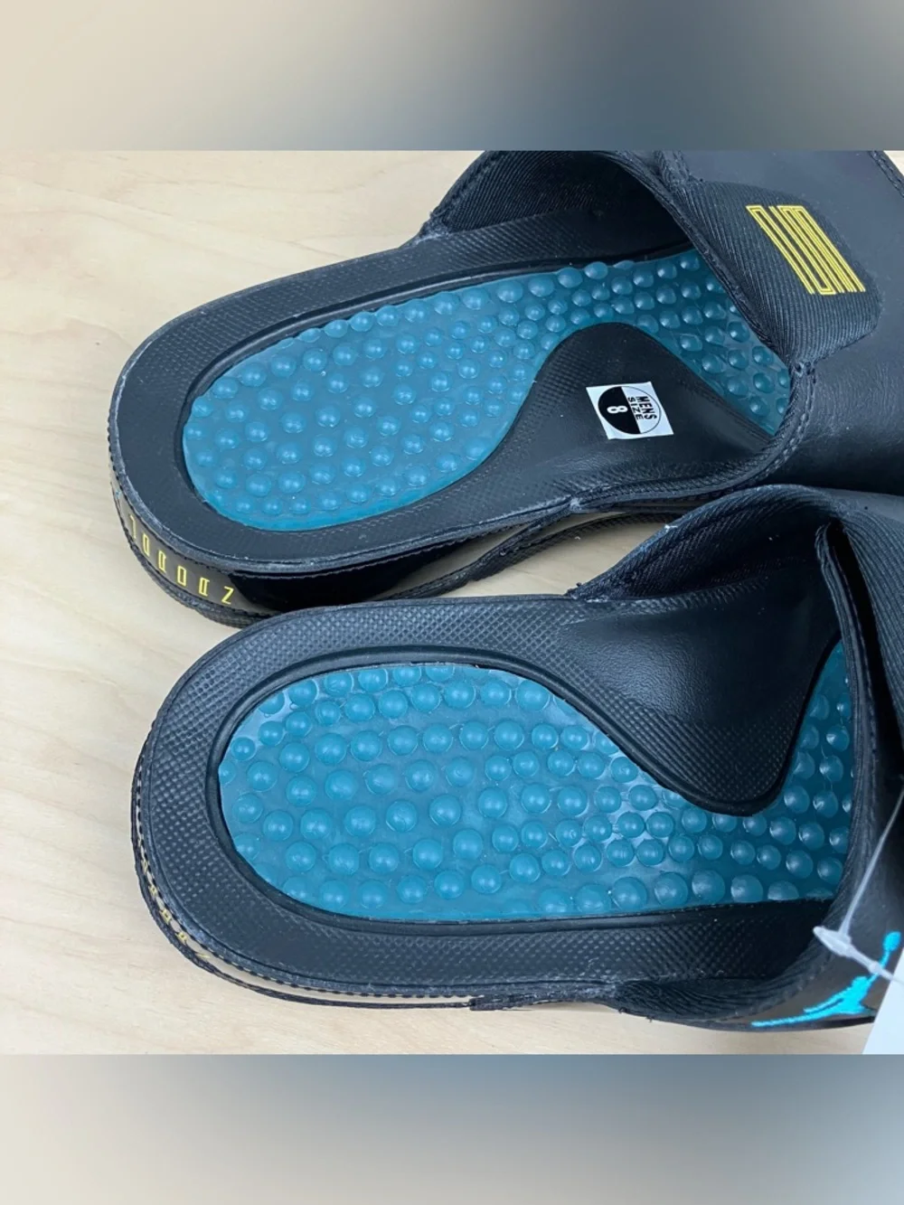 Air Jordan Men’s Size 8.0 Hydro Retro 11 XI Slide Gamma Blue Black Sandals NWT